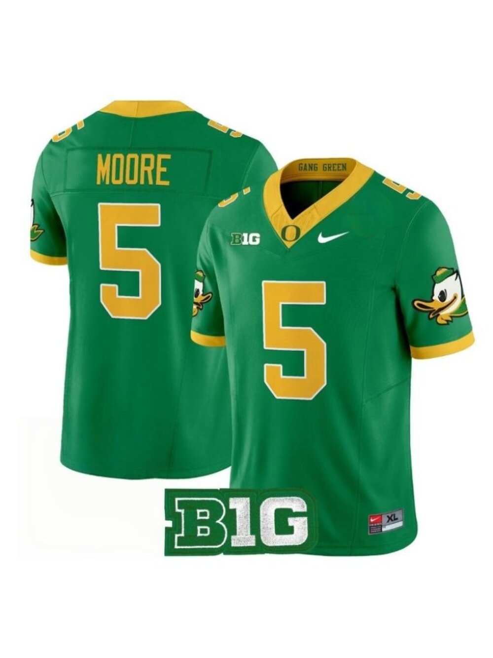 Choose for Youths Dante Moore Vapor Stitched Jersey Green